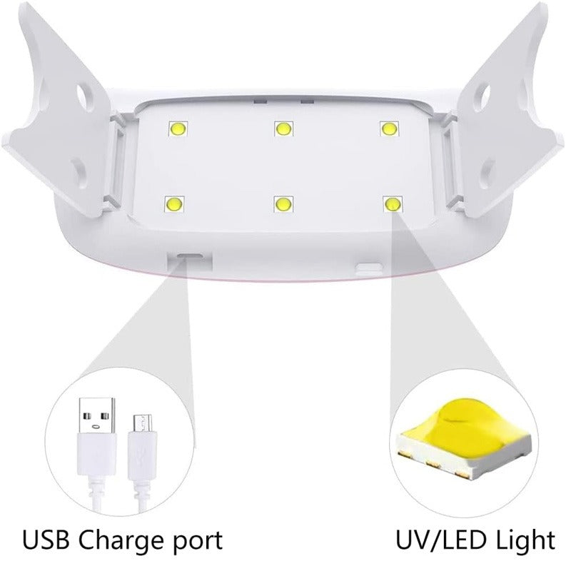 6 W UV LED s USB Nail Photo therapy Portable Machine
