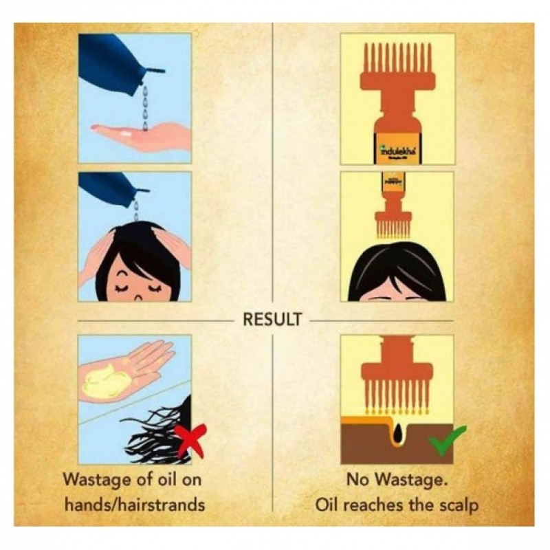 Oil Bottle With Comb Best For Dandruff Remover Anti Lice Stronger Hair. Regular